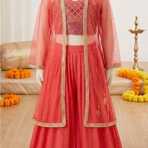 Coral Sharara Set for girls 5 years size 26